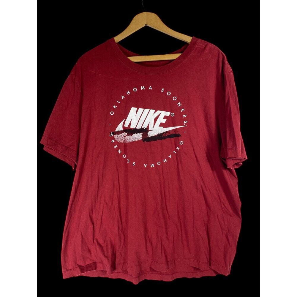 OU Sooners T Shirt Size XXL 2XL Oklahoma Sooners Nike Swoosh Red Nike Tee Mens